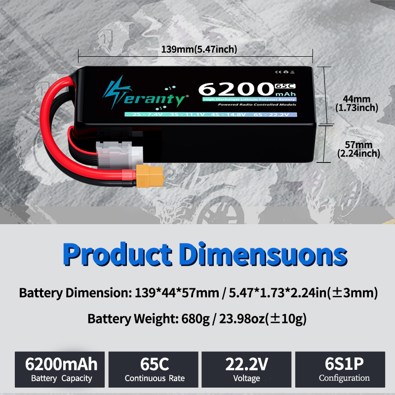 TERANTY 6S 6200mAh Lipo Batter - đánh giá và giá Drone Battery 6S