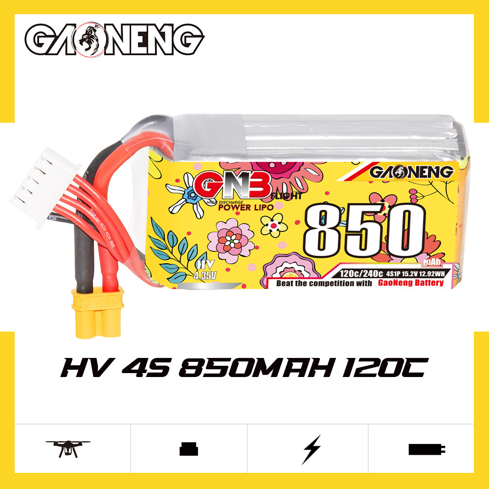 Upgraded GNB 4S 15.2V 850mAh L - đánh giá và giá Drone Battery Li-Ion