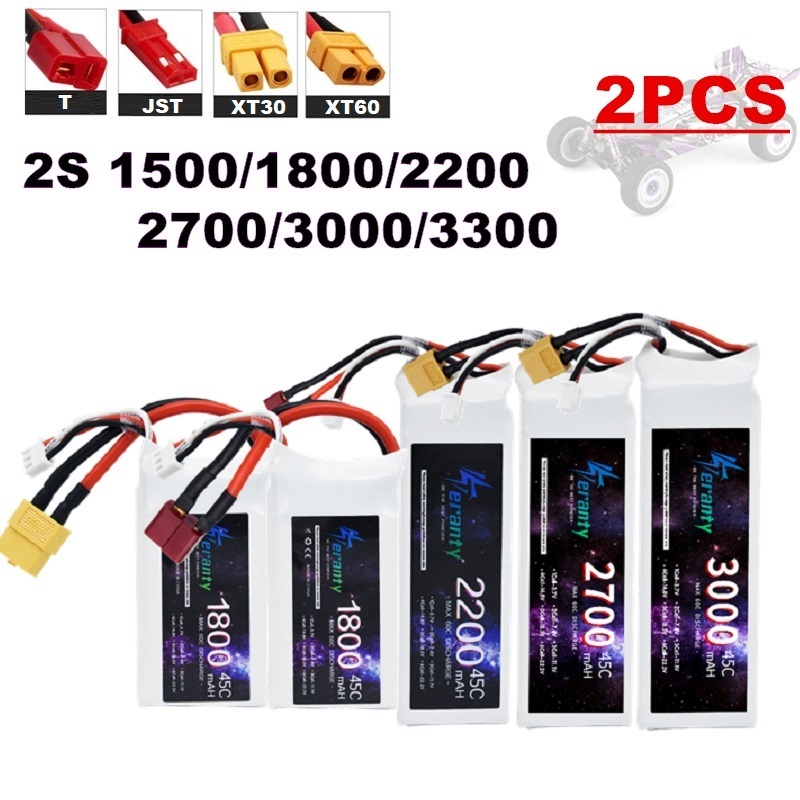 2PCS 7.4V Lipo 2S Battery 1500 - đánh giá và giá Drone Battery 4S