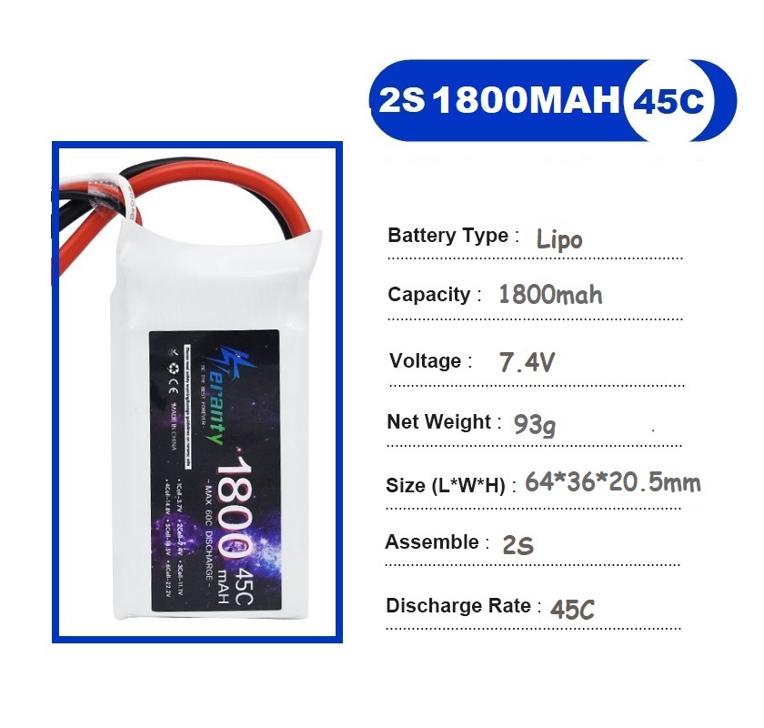 2PCS 7.4V Lipo 2S Battery 1500 - đánh giá và giá Drone Battery 4S